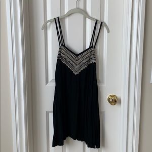 Black Embroidered Dress - FITS LIKE SMALL